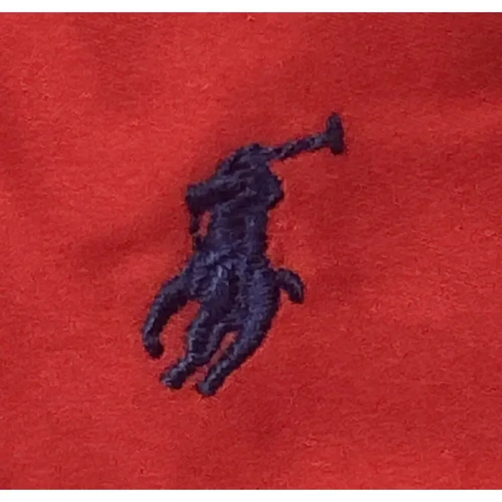 Infant Boys RALPH LAUREN red AOP Embroidered Ponies Swim Trunks 18M *B5